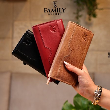 محفظة ستاتي من الجلد الطبيعي الاصلي