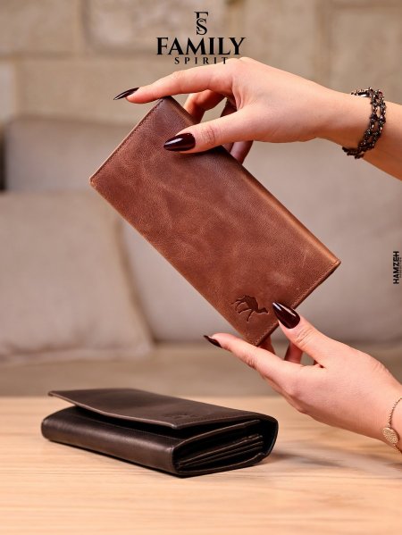 محفظة ستاتي من الجلد الطبيعي الاصلي