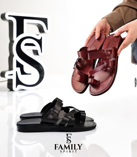 حذاء رجالي (إصبع) من الجلد الطبيعي الاصلي