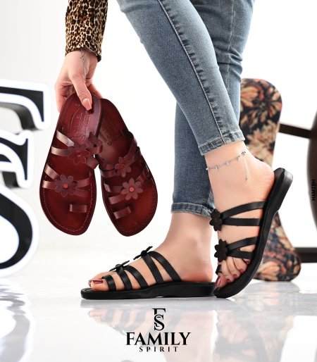 حذاء ستاتي من الجلد الطبيعي الاصلي (Flower)