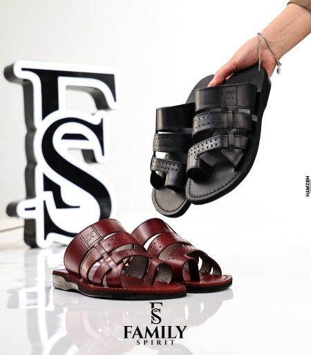 حذاء رجالي بإصبع من الجلد الطبيعي الاصلي