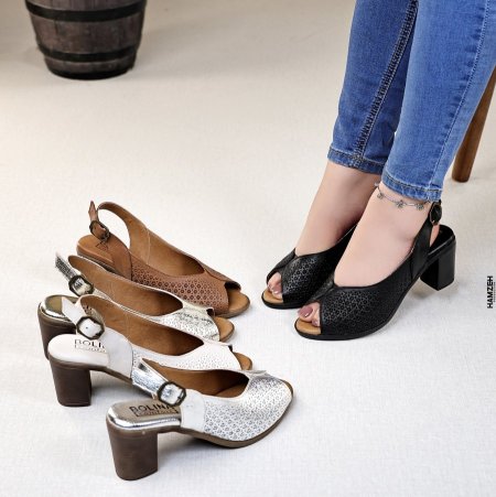 Comfort Leather Slingback Heels-صندل طبي من الجلد الطبيعي، صناعة الخليل