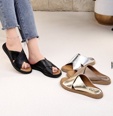 Luxury leather slippers